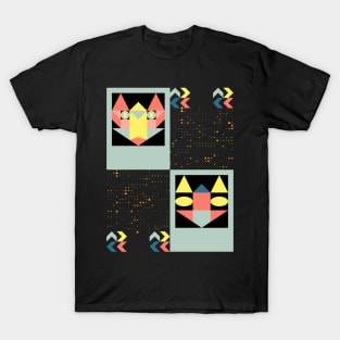 Geometric Cats T-Shirt